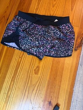 Under Armour Black Athletic Shorts with Pink Print
